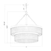 Crystorama Emory 32'' Chandelier - Product Dimensions