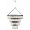 Crystorama Emory 40'' Chandelier in Black Forged - Front View