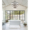 Crystorama Emory 40'' Chandelier in Black Forged - Lifestyle View