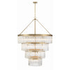 Crystorama Emory 40'' Chandelier in Modern Gold - Front View