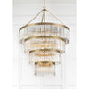 Crystorama Emory 40'' Chandelier in Modern Gold - Lifestyle View