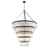 Crystorama Emory 48'' Chandelier in Black Forged - Front View