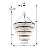EMO-5430-BF Emory 48'' Chandelier | Dimensions Image