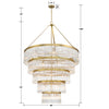 EMO-5430-MG Emory 48'' Chandelier | Dimensions Image