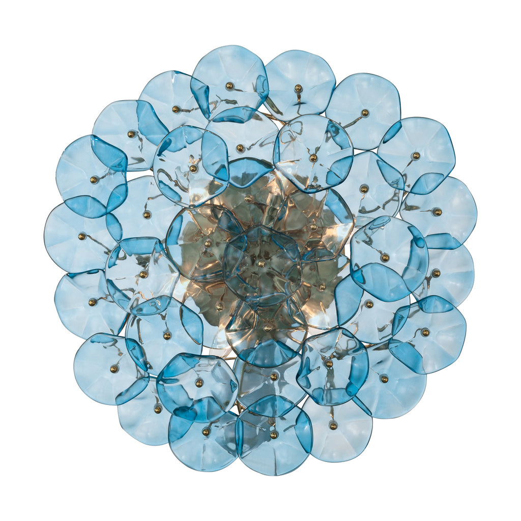 Crystorama Esme 22.5'' Semi Flush Mount in Aged Brass - Additional View