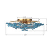 ESM-4000-AG-BL Esme 22.5'' Semi Flush Mount | Dimensions Image