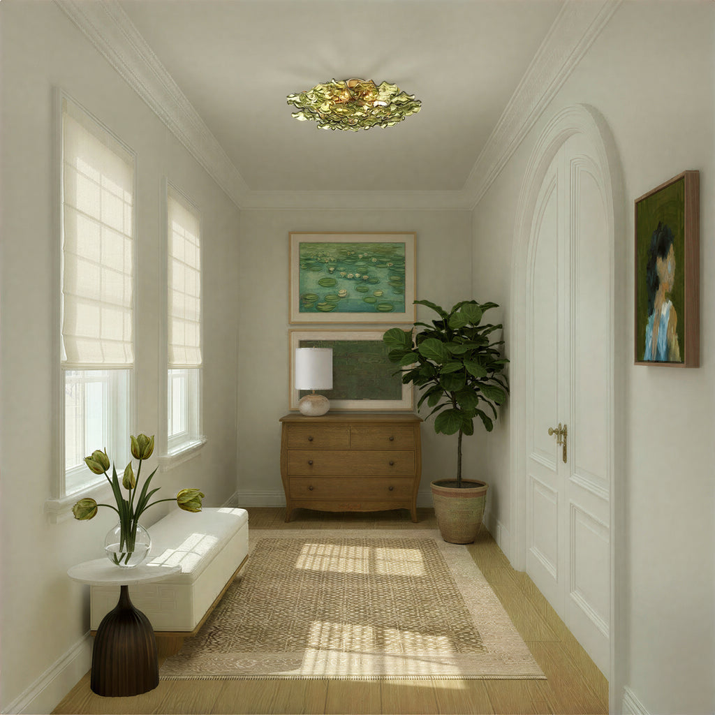 ESM-4000-AG-GR Esme 22.5'' Semi Flush Mount | Lifestyle Image