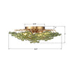 ESM-4000-AG-GR Esme 22.5'' Semi Flush Mount | Dimensions Image