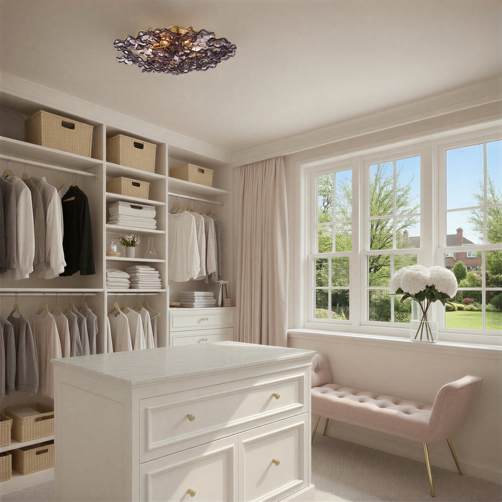 ESM-4000-AG-SM Esme 22.5'' Semi Flush Mount | Lifestyle Image