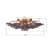 ESM-4000-AG-SM Esme 22.5'' Semi Flush Mount | Dimensions Image