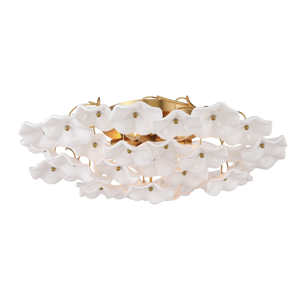 ESM-4000-AG-WH Esme 22.5'' Semi Flush Mount | Main Image