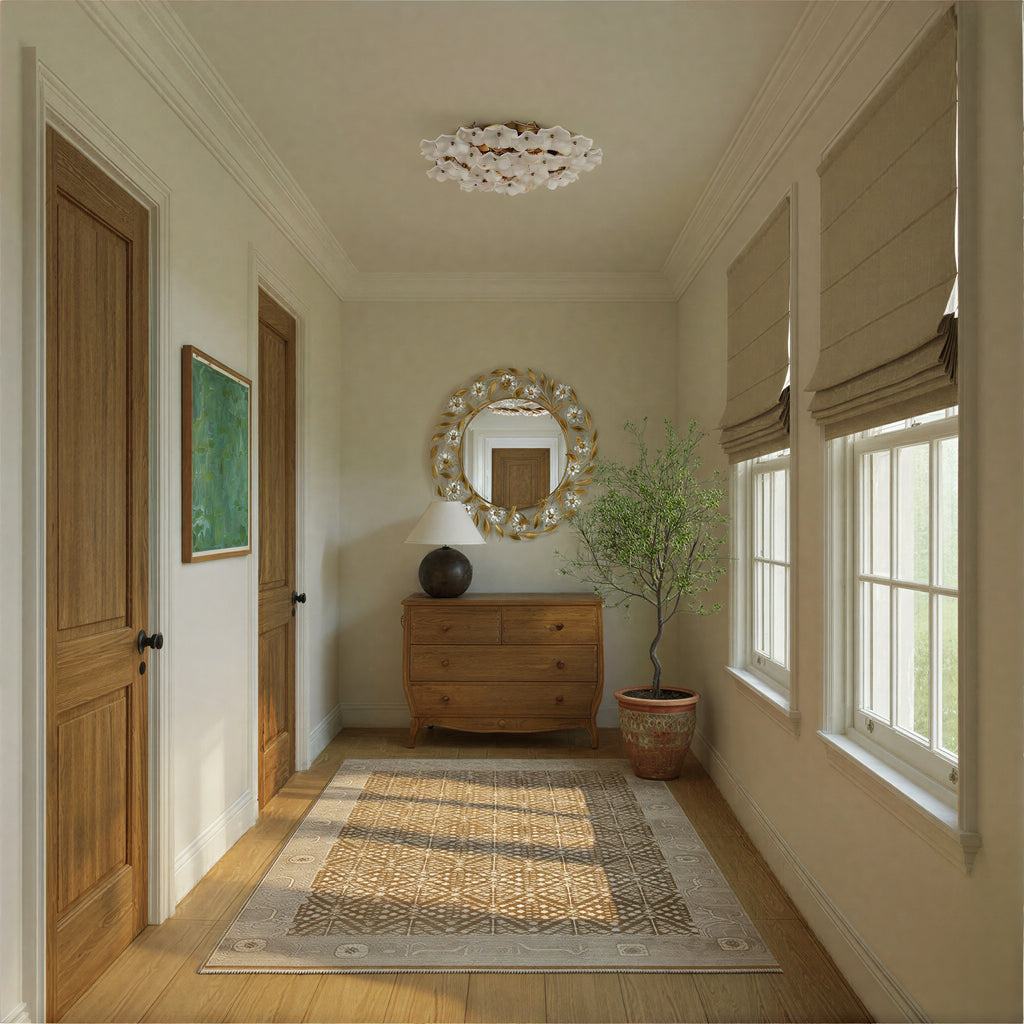 ESM-4000-AG-WH Esme 22.5'' Semi Flush Mount | Lifestyle Image