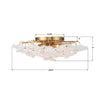ESM-4000-AG-WH Esme 22.5'' Semi Flush Mount | Dimensions Image