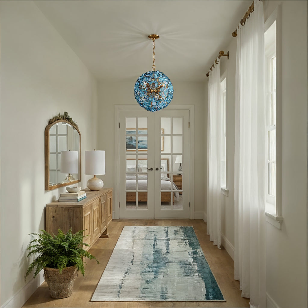ESM-4005-AG-BL Esme 18.25'' Chandelier | Lifestyle Image