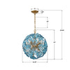 ESM-4005-AG-BL Esme 18.25'' Chandelier | Dimensions Image