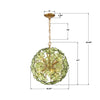 ESM-4005-AG-GR Esme 18.25'' Chandelier | Dimensions Image