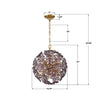 ESM-4005-AG-SM Esme 18.25'' Chandelier | Dimensions Image