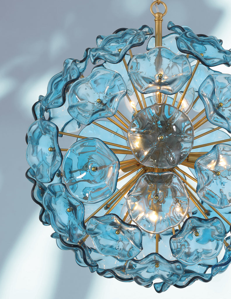 ESM-4006-AG-BL Esme 22.5'' Chandelier | Lifestyle Image
