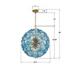 ESM-4006-AG-BL Esme 22.5'' Chandelier | Dimensions Image
