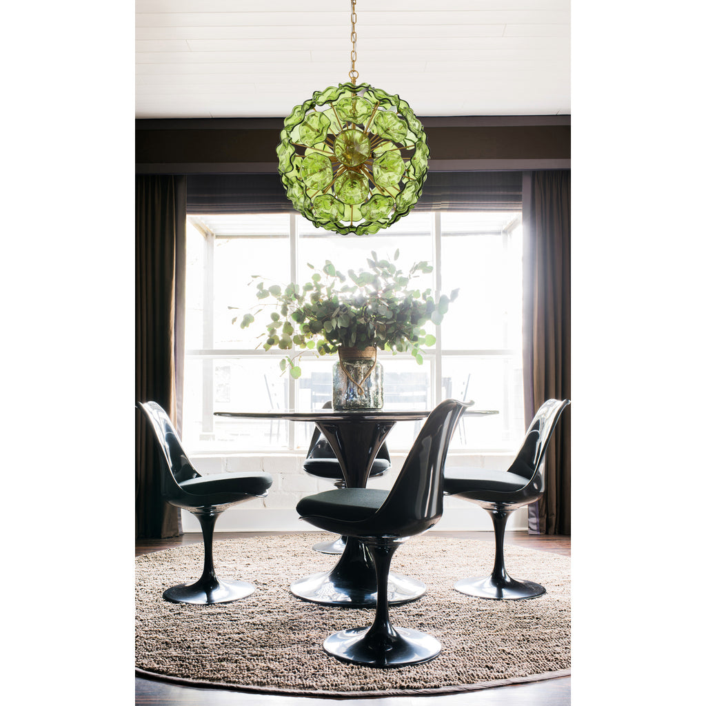 Crystorama Esme 22.5'' Chandelier in Aged Brass - Lifestyle View