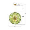 ESM-4006-AG-GR Esme 22.5'' Chandelier | Dimensions Image