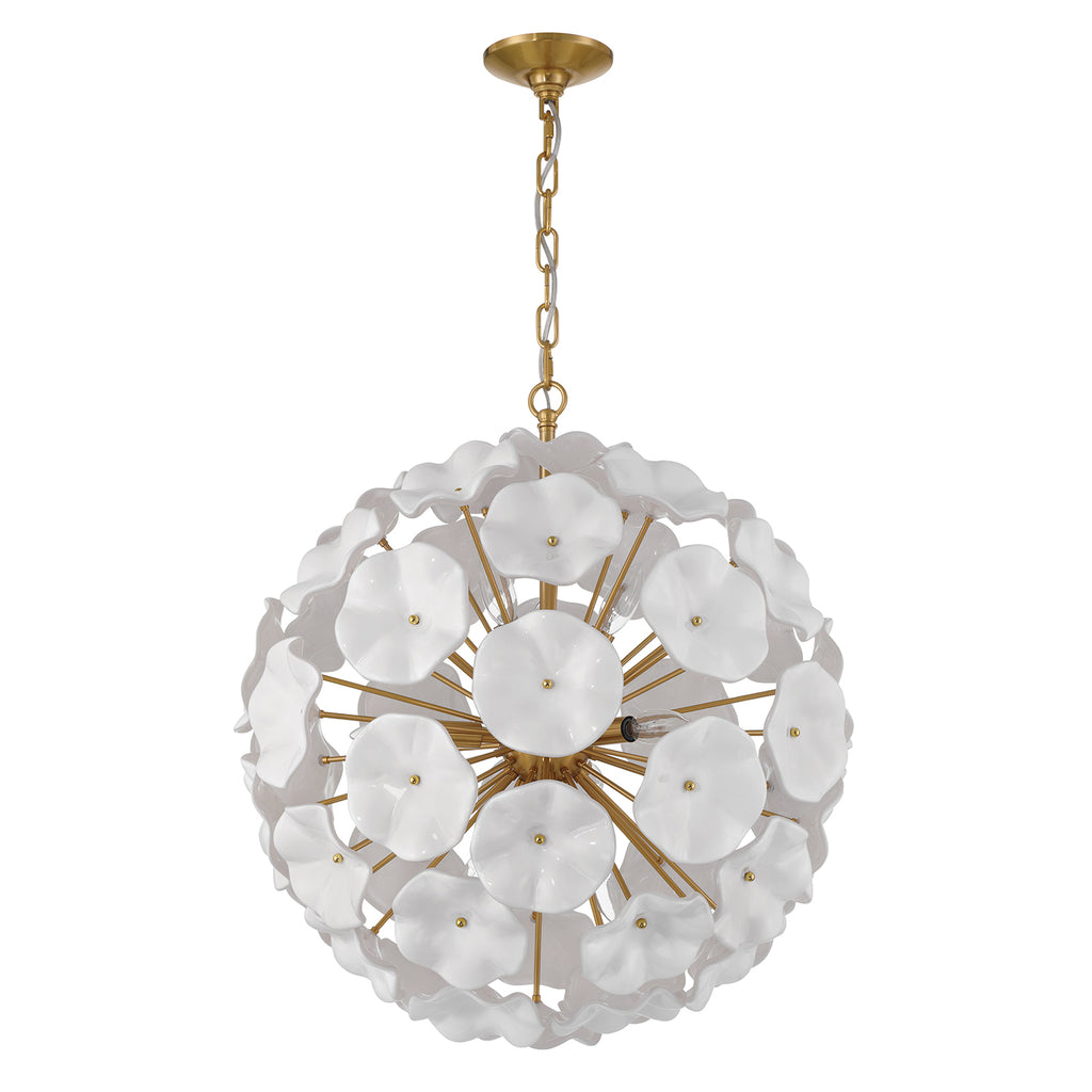 ESM-4006-AG-WH Esme 22.5'' Chandelier | Alternate Image