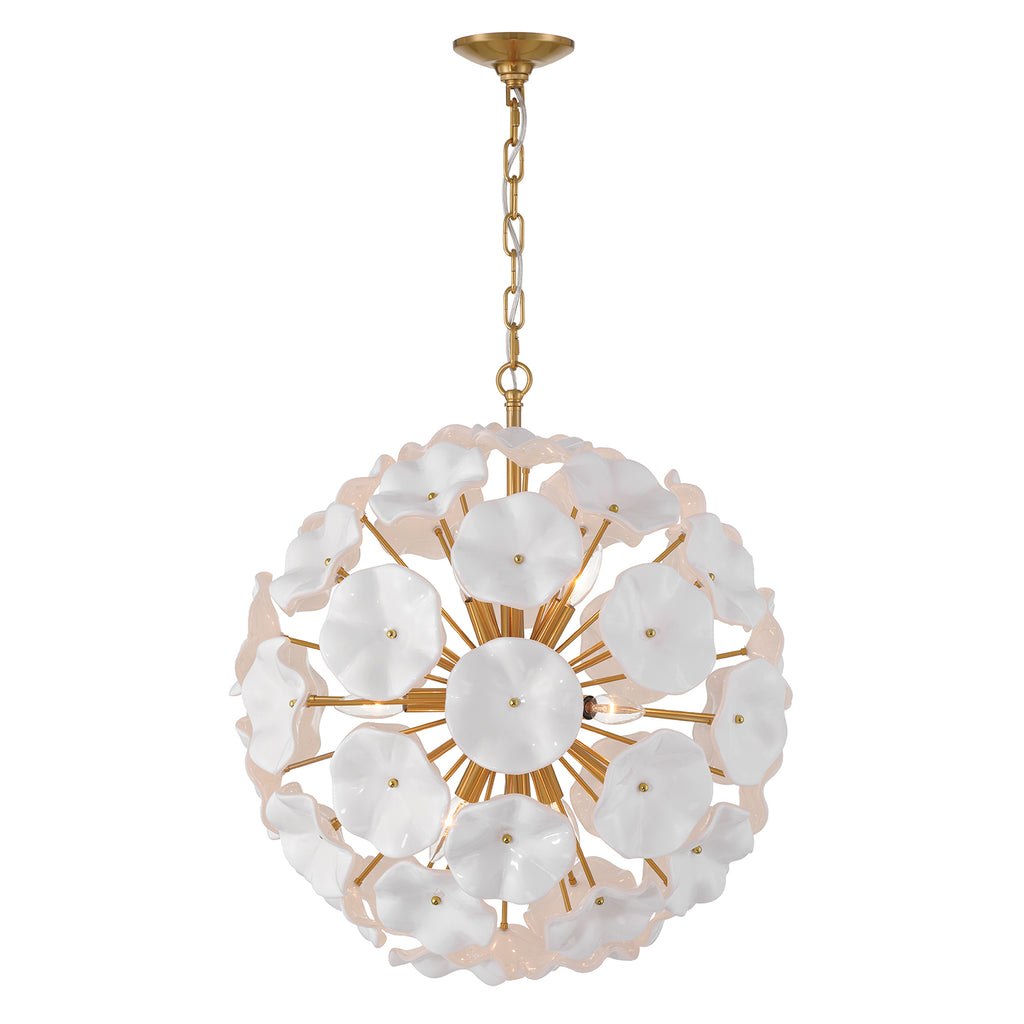 ESM-4006-AG-WH Esme 22.5'' Chandelier | Alternate Image