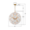 ESM-4006-AG-WH Esme 22.5'' Chandelier | Dimensions Image