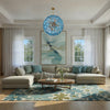 ESM-4009-AG-BL Esme 28'' Chandelier | Lifestyle Image