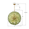 ESM-4009-AG-GR Esme 28'' Chandelier | Dimensions Image