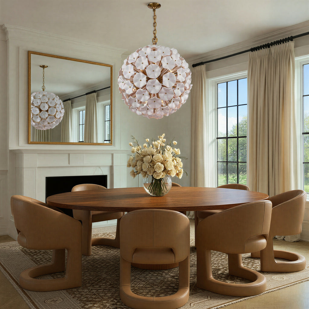 Crystorama Esme 28'' Chandelier in Aged Brass - Lifestyle View