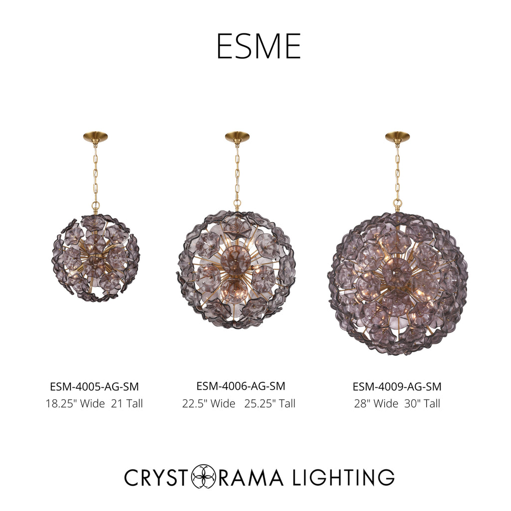 Crystorama Esme 22.5'' Chandelier - Collection Image