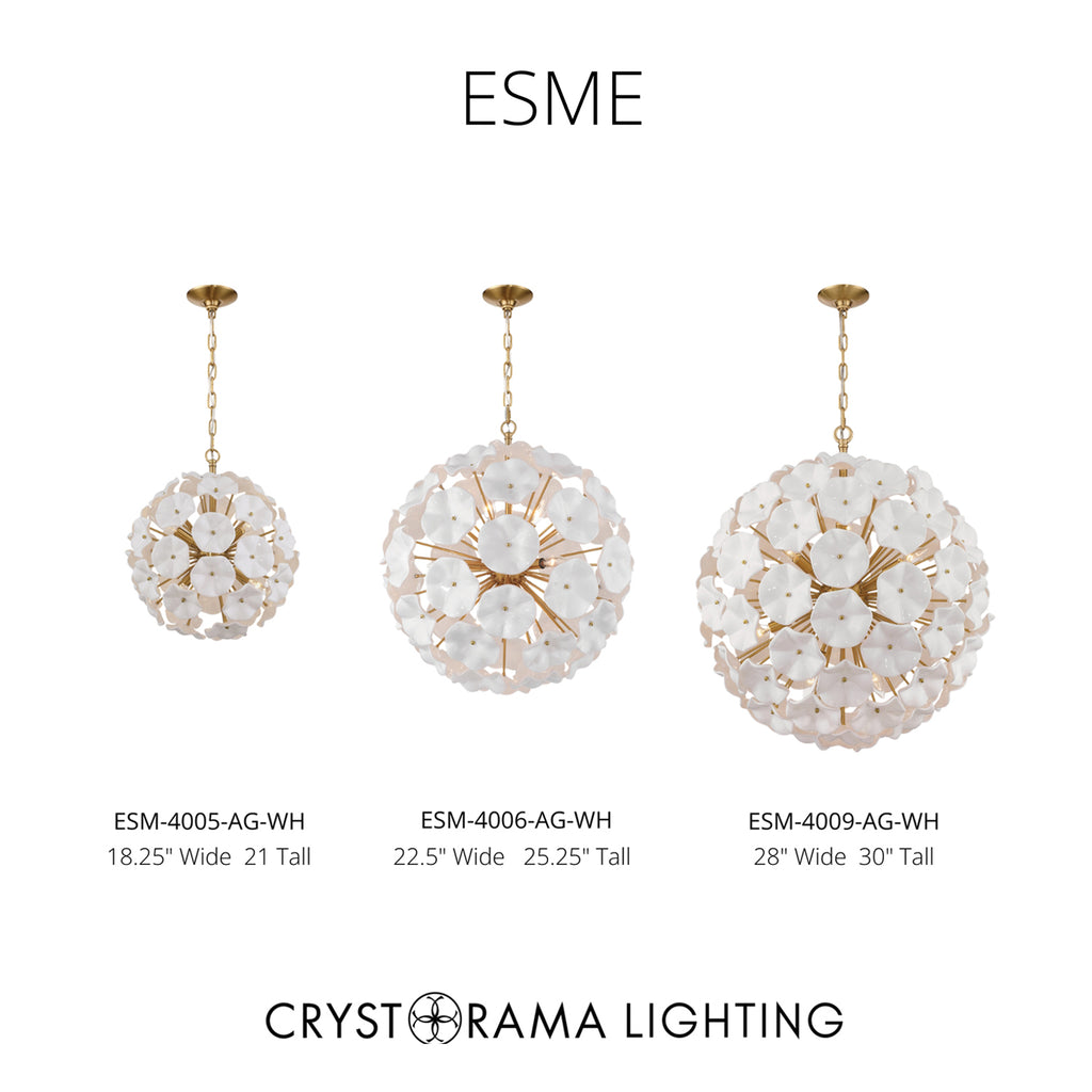 Crystorama Esme 22.5'' Chandelier - Collection Image