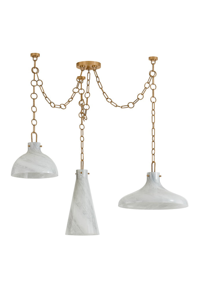 F1242-PBR Joaquin 3 Light Mini Chandelier | Main Image