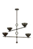 F2338-BPG Vishal 4 Light Mini Chandelier | Main Image