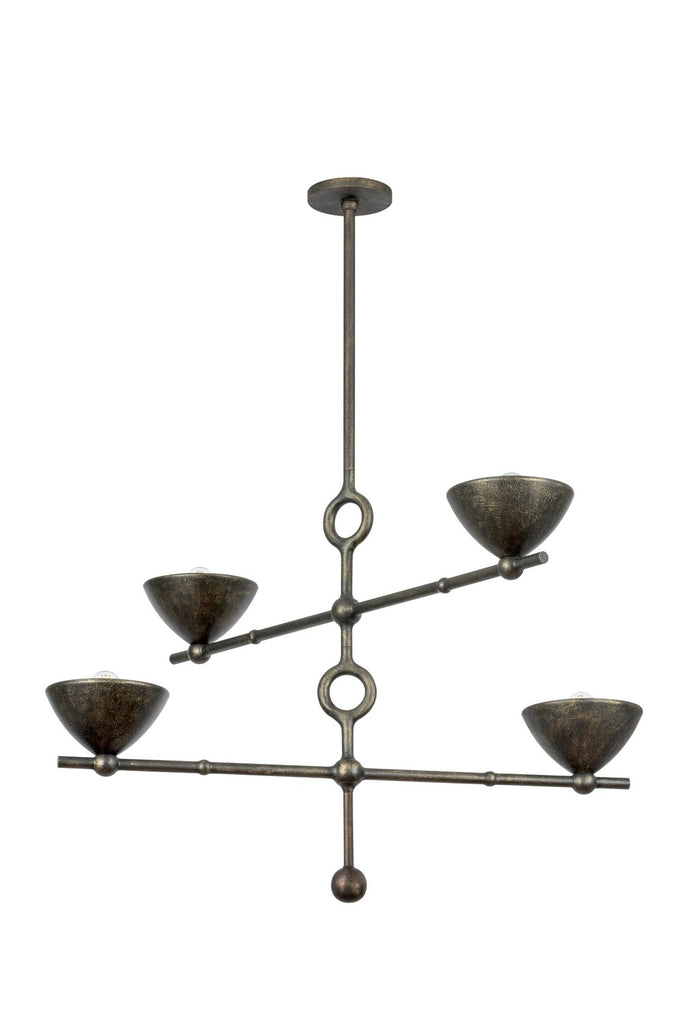 F2338-BPG Vishal 4 Light Mini Chandelier | Main Image