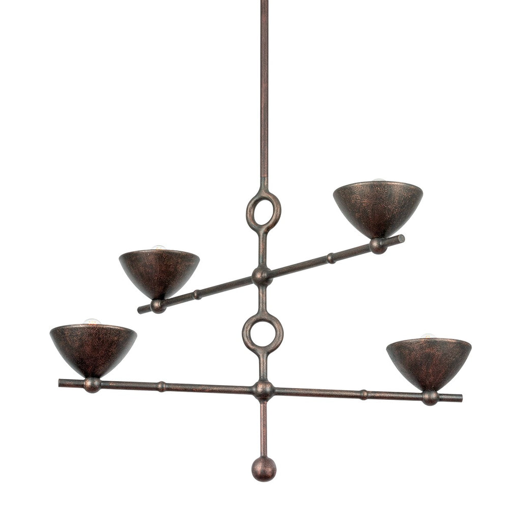 F2338-BPG Vishal 4 Light Mini Chandelier | Alternate Image