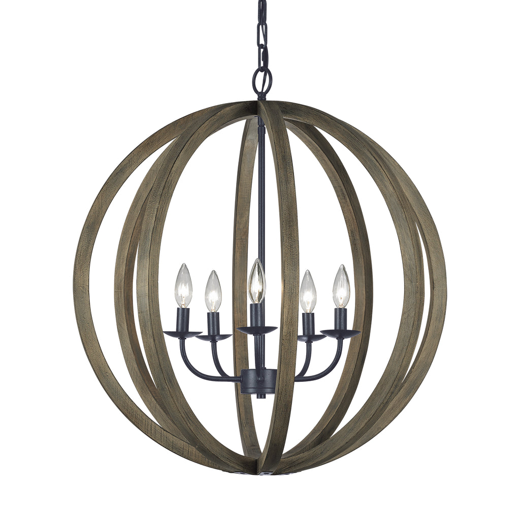 F2936/5WOW/AF Allier 5 Light Chandelier | Alternate Image