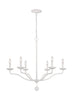 F3130/6PSW Annie 6 Light Chandelier | Main Image