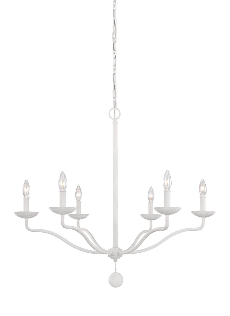 F3130/6PSW Annie 6 Light Chandelier | Alternate Image