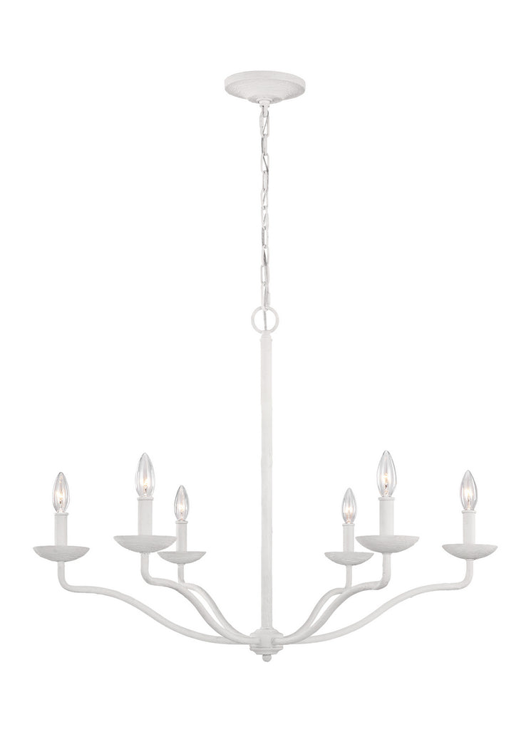 F3130/6PSW Annie 6 Light Chandelier | Alternate Image