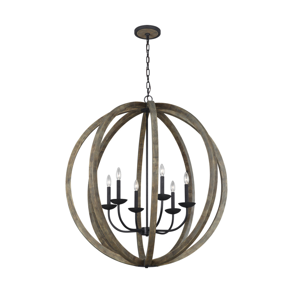 F3186/6WOW/AF Allier 6 Light Chandelier | Main Image