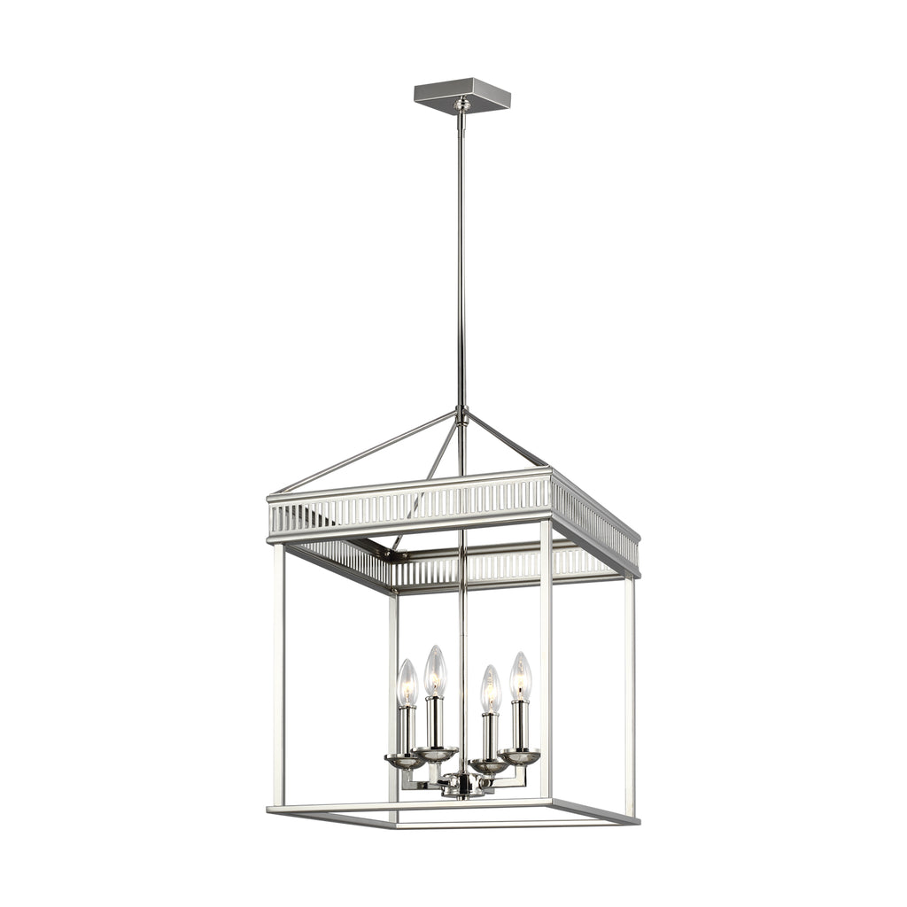 F3275/4PN Woodruff 4 Light Lantern Chandelier | Main Image