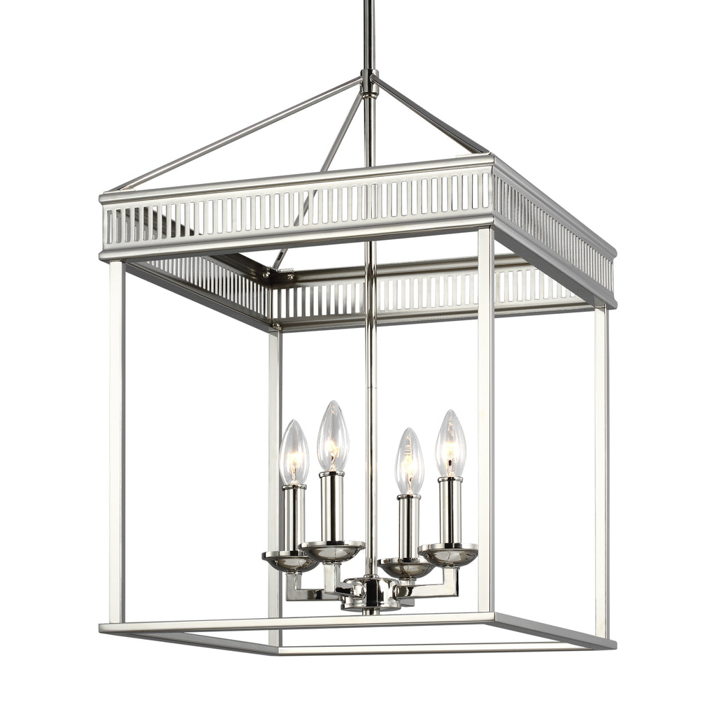 F3275/4PN Woodruff 4 Light Lantern Chandelier | Alternate Image