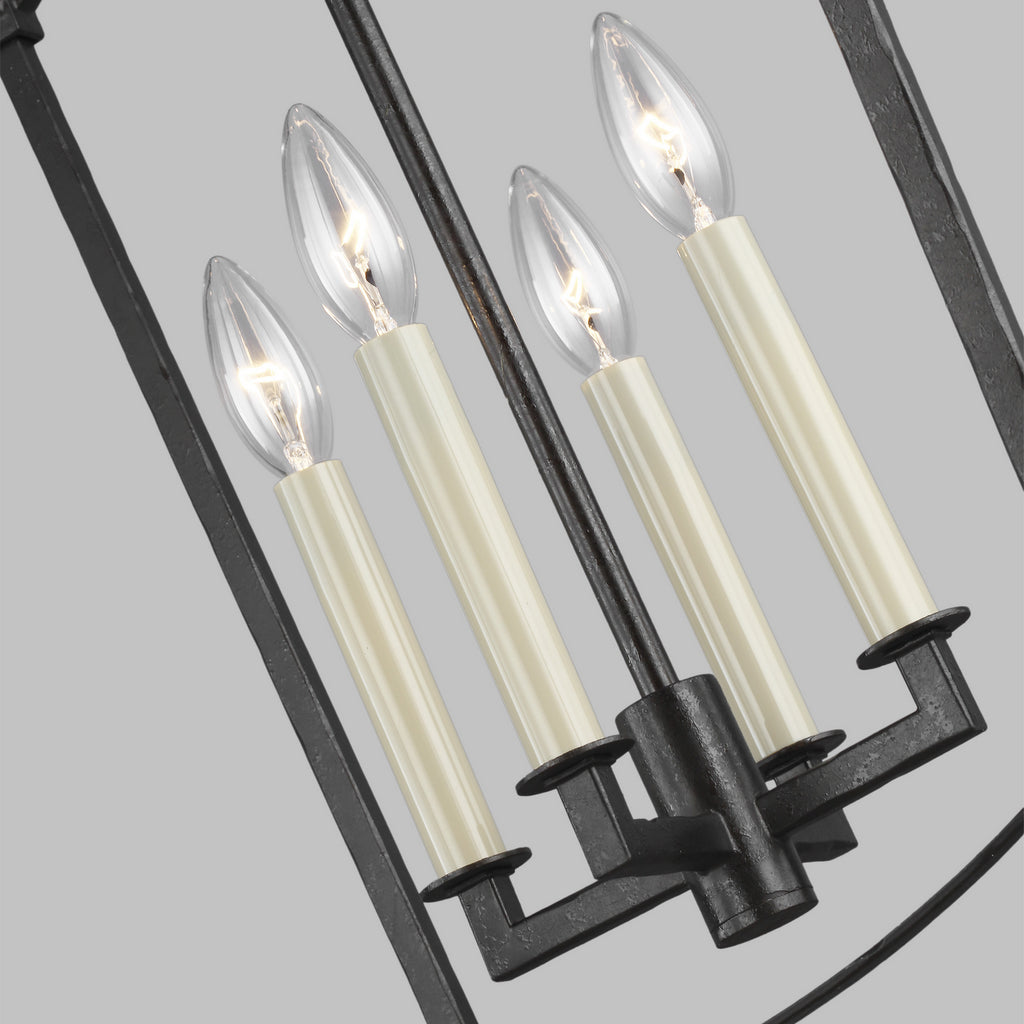 F3322/4SMS Thayer 4 Light Lantern Chandelier | Alternate Image