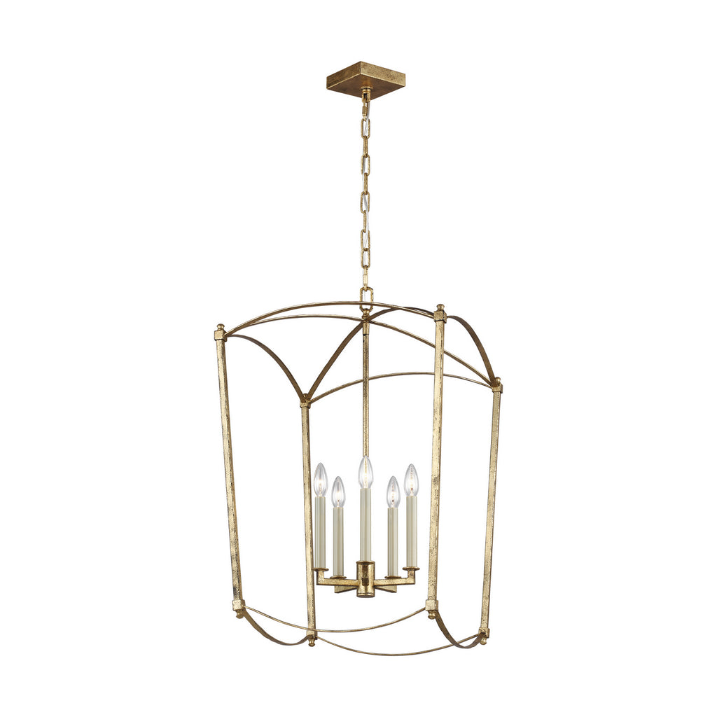 F3323/5ADB Thayer 5 Light Lantern Chandelier | Main Image