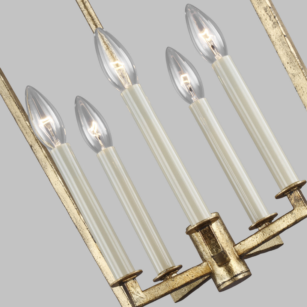 F3323/5ADB Thayer 5 Light Lantern Chandelier | Alternate Image