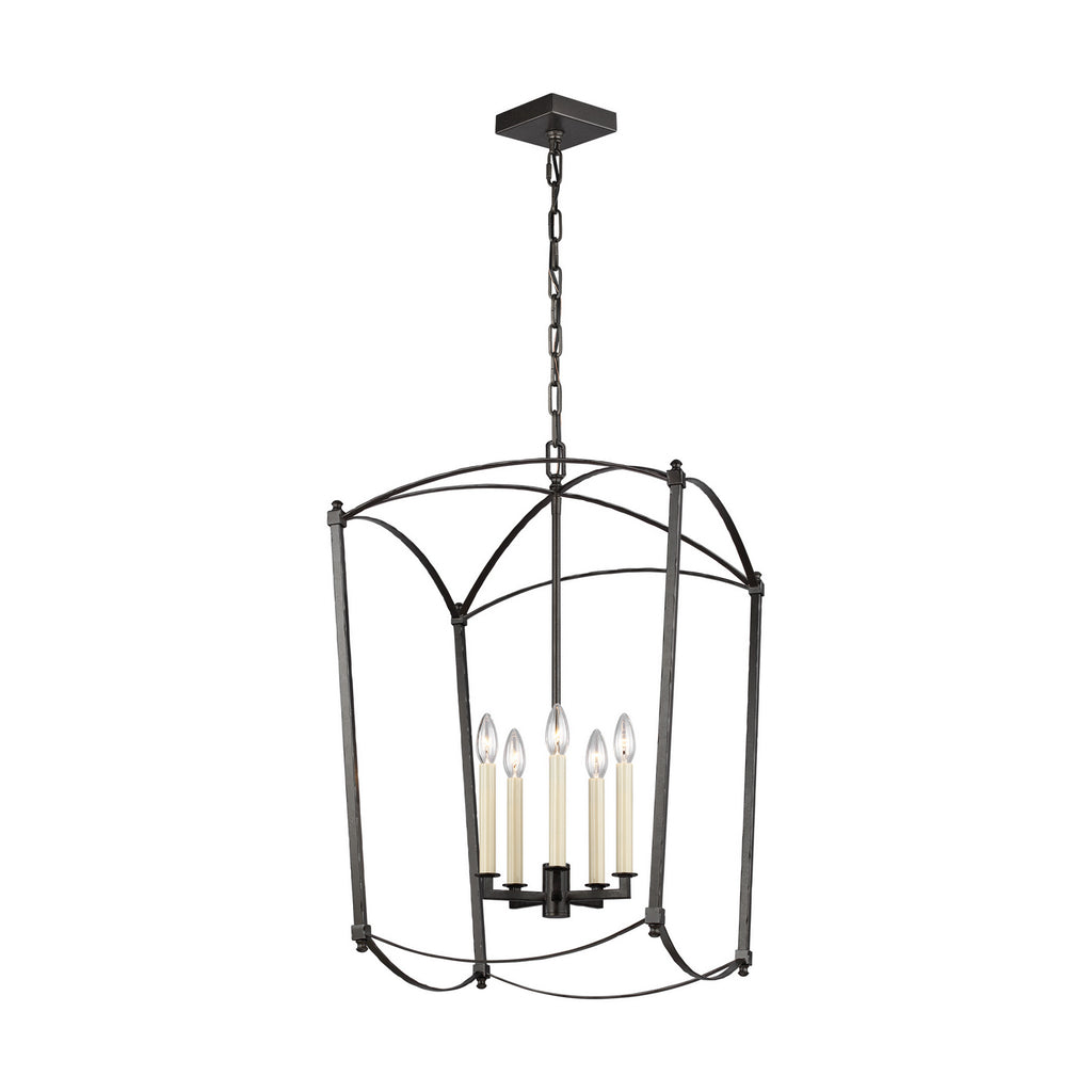 F3323/5SMS Thayer 5 Light Lantern Chandelier | Main Image