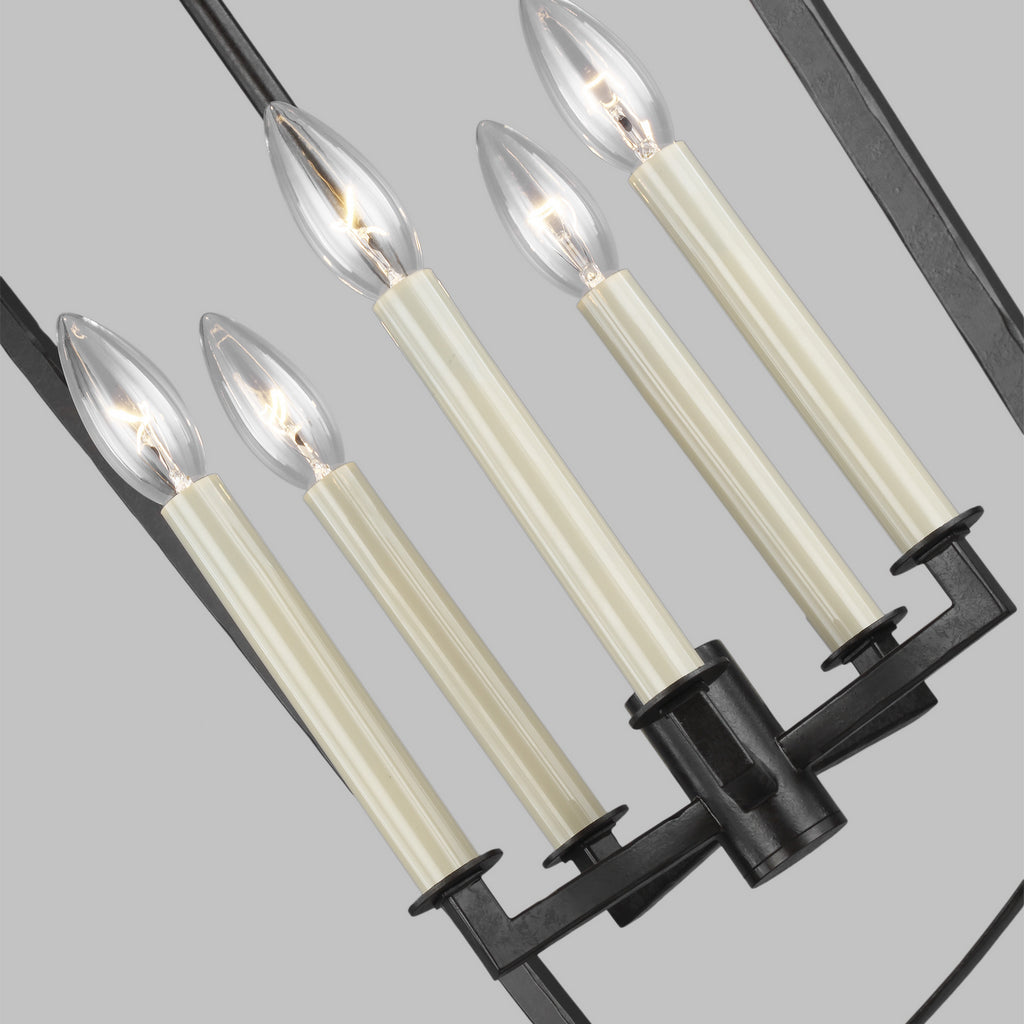 F3323/5SMS Thayer 5 Light Lantern Chandelier | Alternate Image