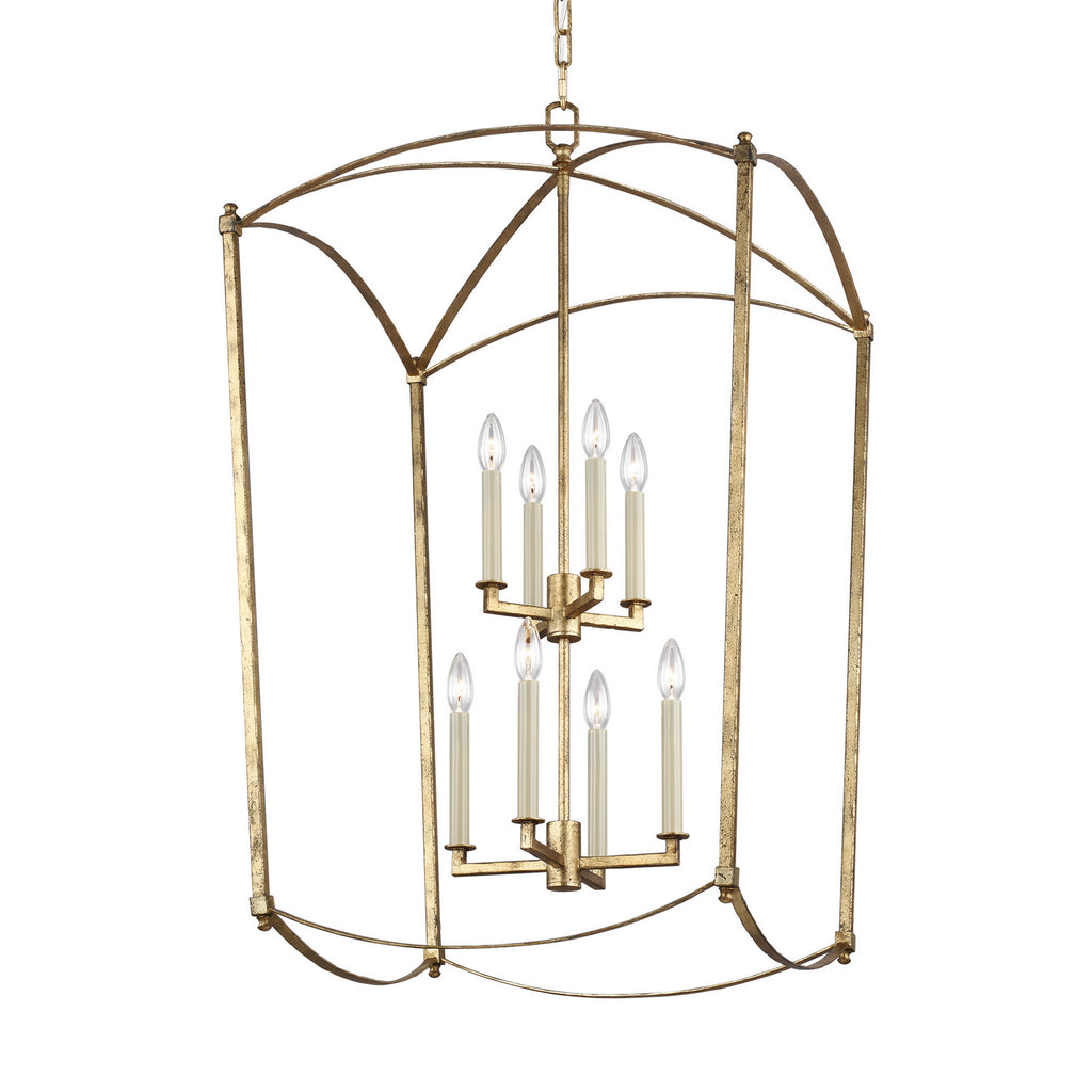 F3324/8ADB Thayer 8 Light Lantern Chandelier | Alternate Image